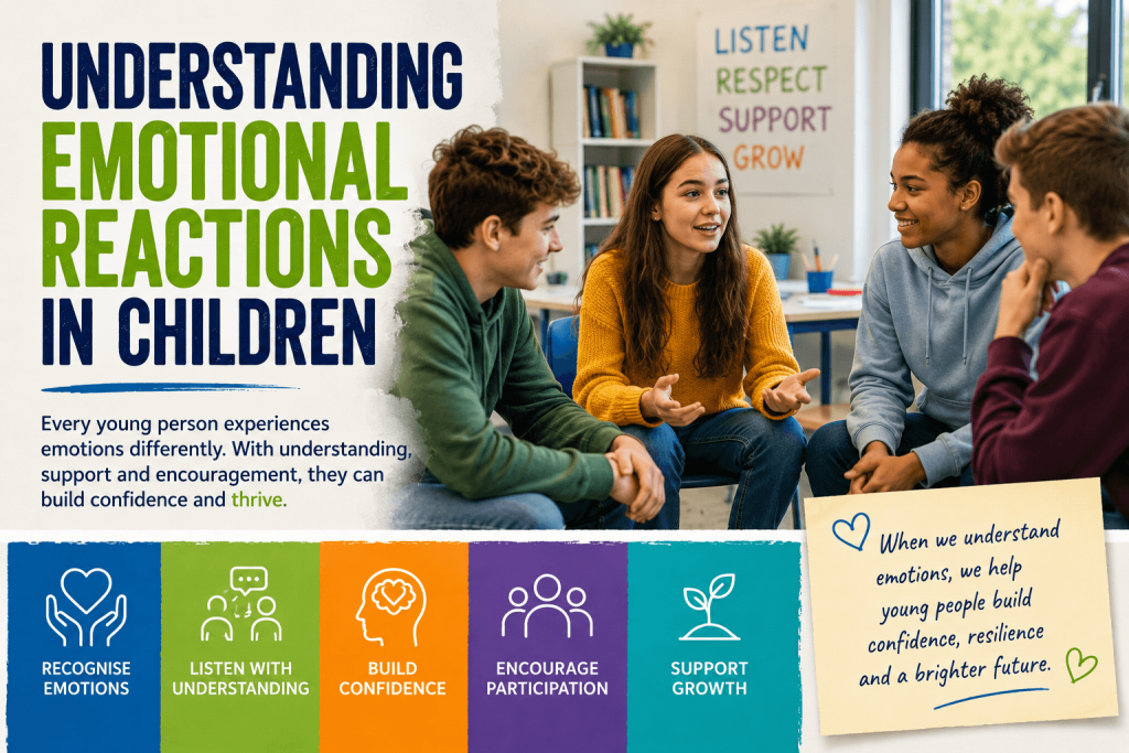 Understanding emotional reactions in children through teamwork, supportive discussion and collaborative learning among diverse teenagers aged 14–18