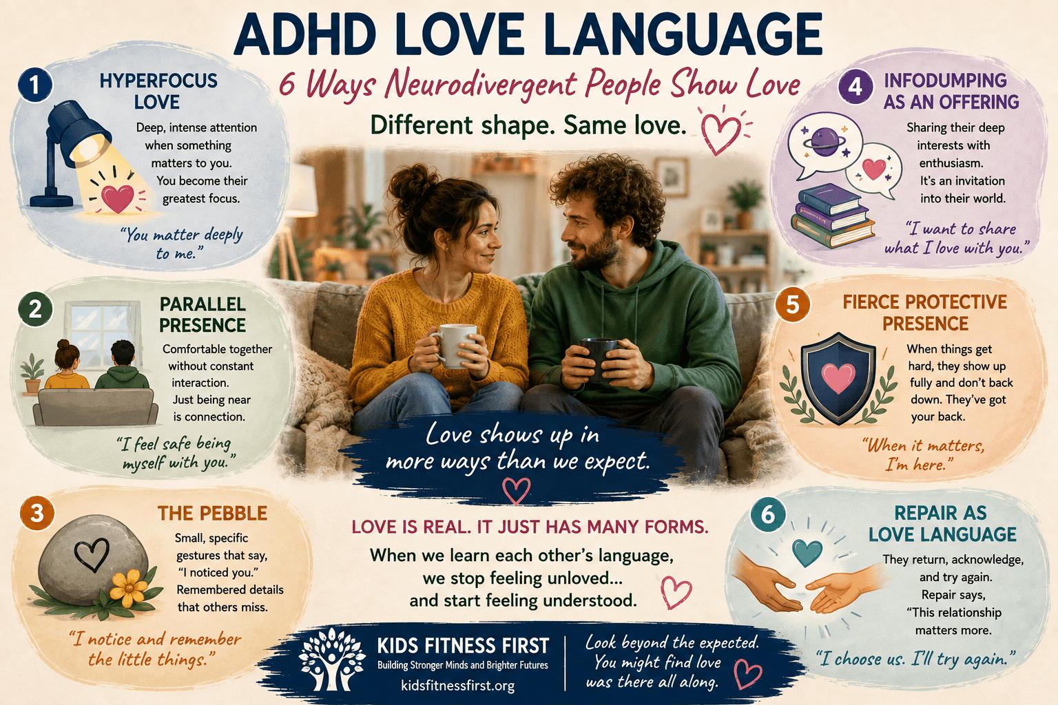 Six ways ADHD and neurodivergent people may show love in relationships
